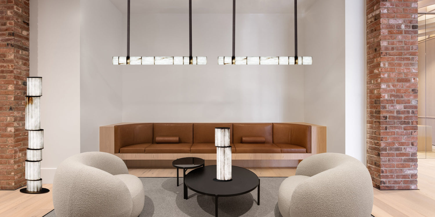 https://lightsstory.com/products/modern-velathri-alabaster-linear-pendant-lighting-with-leather-belt-suspension-for-dining-table
