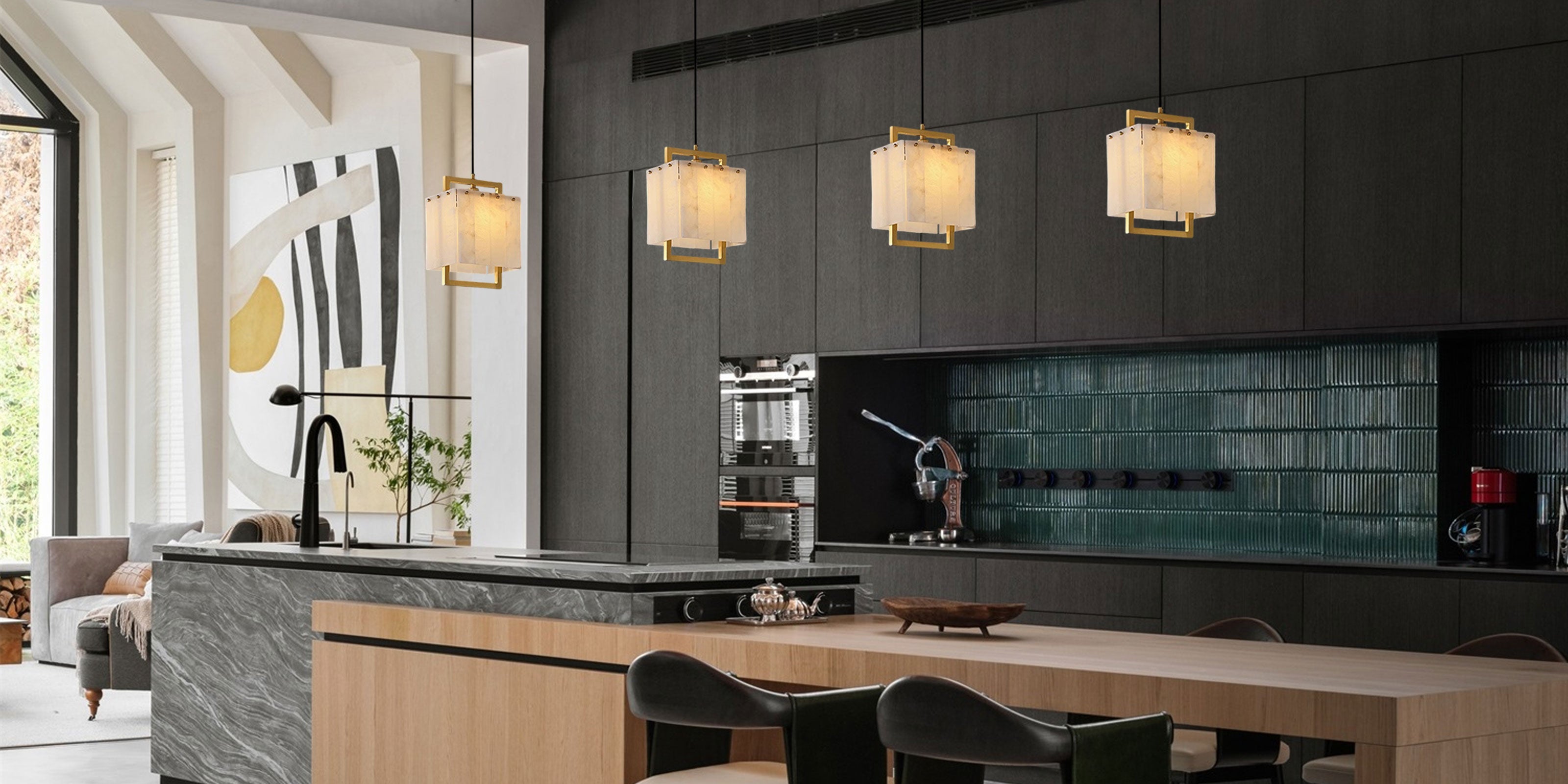 https://lightsstory.com/products/elegant-cluster-alabaster-dome-suspension-light-lacquered-burnished-brass-for-hallway