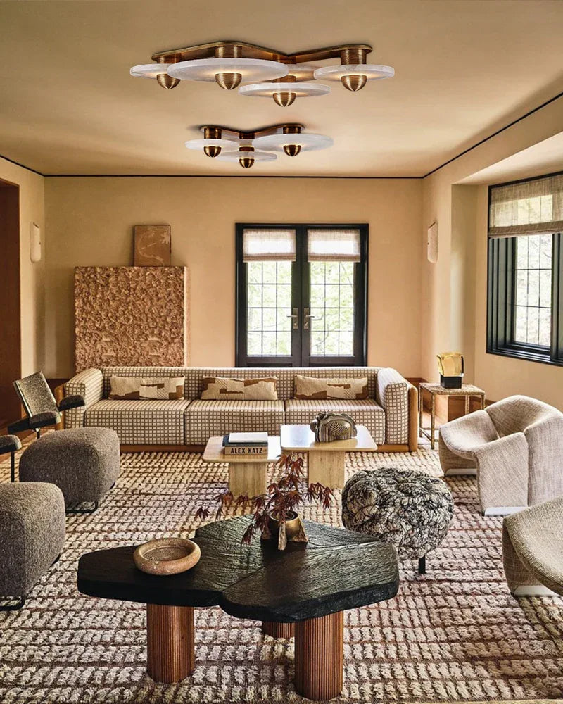 Modern Brass Hardwared Round Alabaster Conbination Plug-in Wall Lamp 10" Wide Modern Art Design Wall Lamp