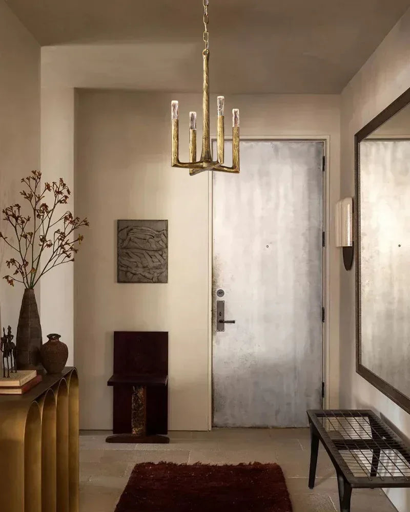 Thader Forged Brass & Black Iron LED Living Chandeliers 8 lights Wide 36" 48" 60" 72" American Vintage chandelier lamp