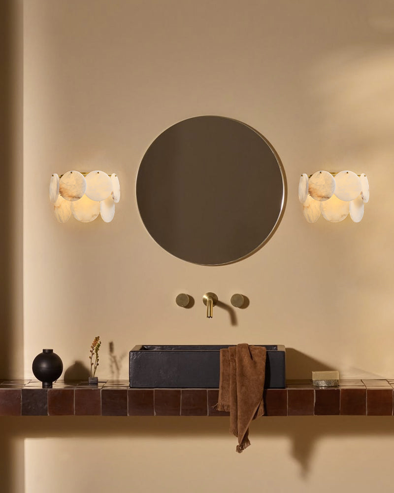 LightsStory Ethereal Alabaster Shell Pendant Light - Small Round Lux