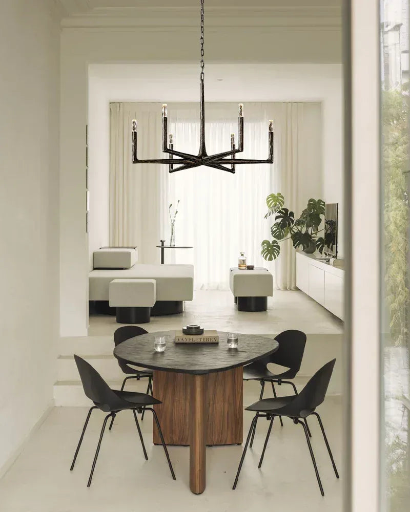 E27 Copper/Black high floor lamp 24" with fabric linen shade in forged slender texture Vintage Floor Lamp