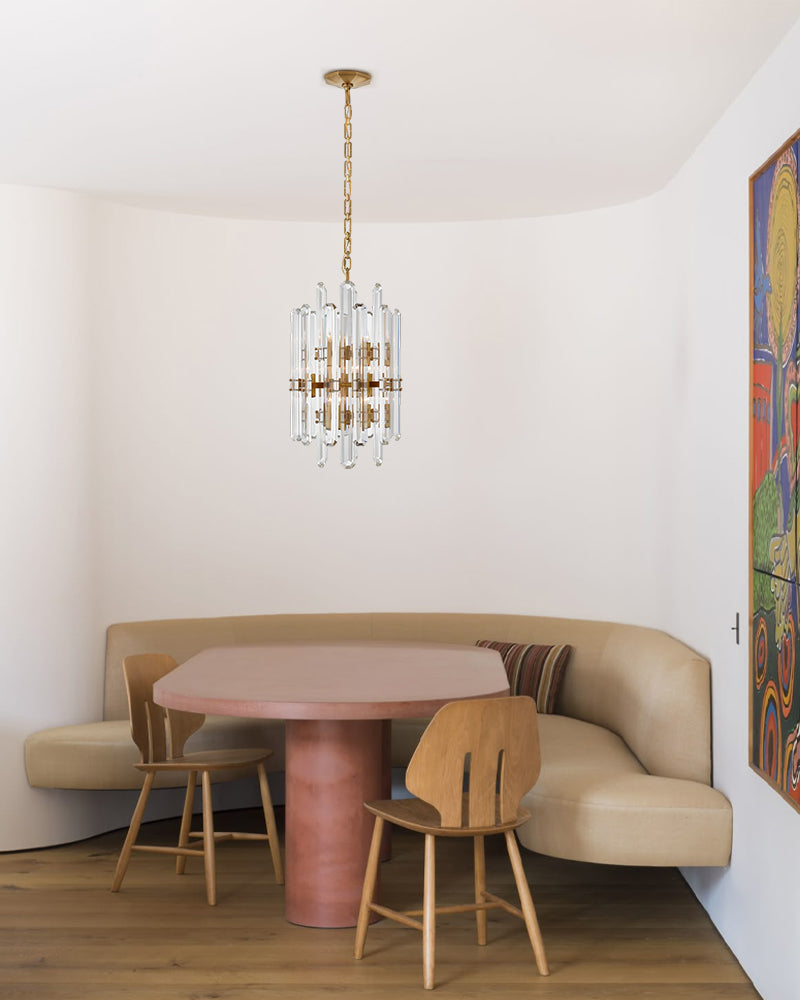 American light luxury Copper Candle Crystal Round Bonnington Chandelier 25“34”40" | 12/15/18-light