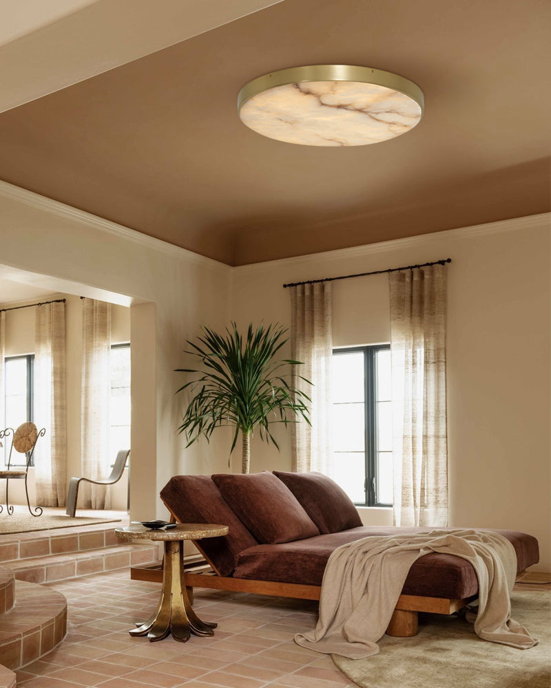 brass ceiling lamp alabaster shade