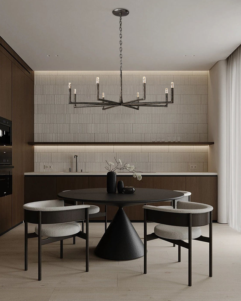 Thod Hand-Forged Brass & Bronze Iron Linear Chandeliers Wide 54" 72" 95" for Dining table