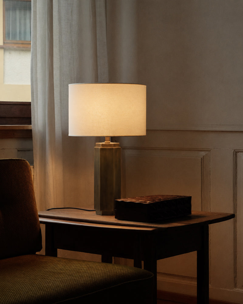 LightsStory Signature Round Column Table Lamp - Black & White