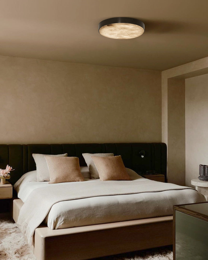 bedroom disc ceiling mount lighting alabaster