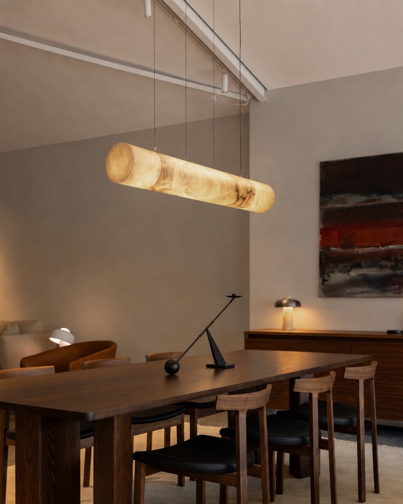 LightsStory Linear Alabaster Pendant Light - Serene White
