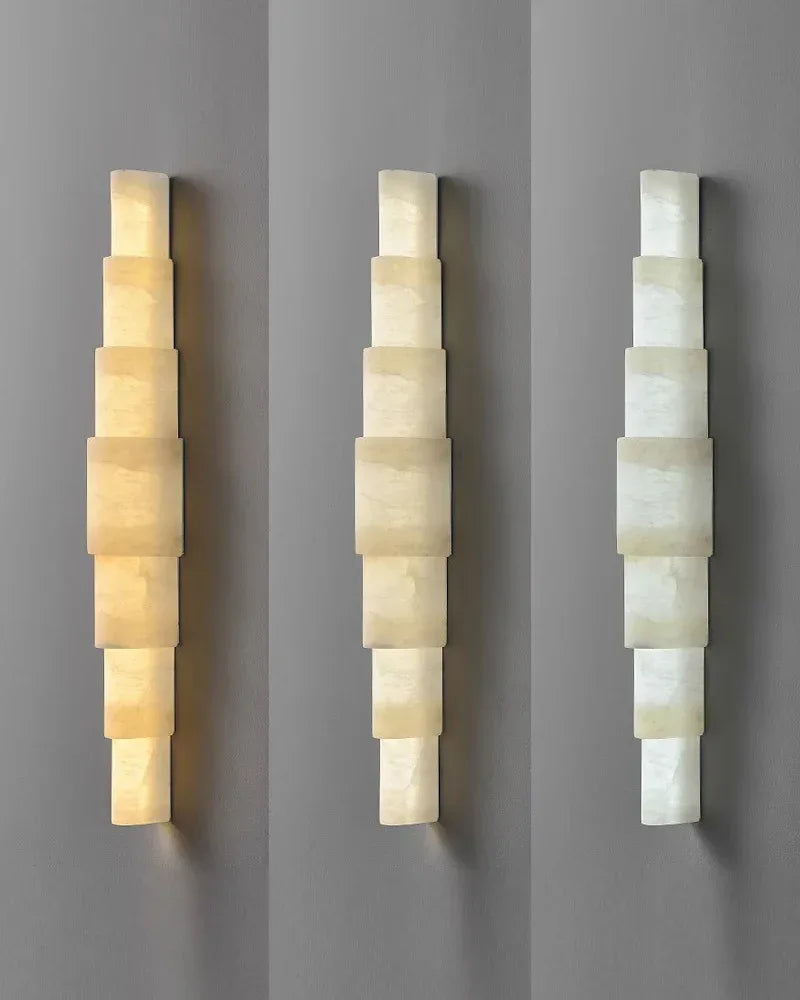 Minimalist Half Cylinder White Alabaster Wall Washer Sconces for living room Modern Art Design Wall Lamp