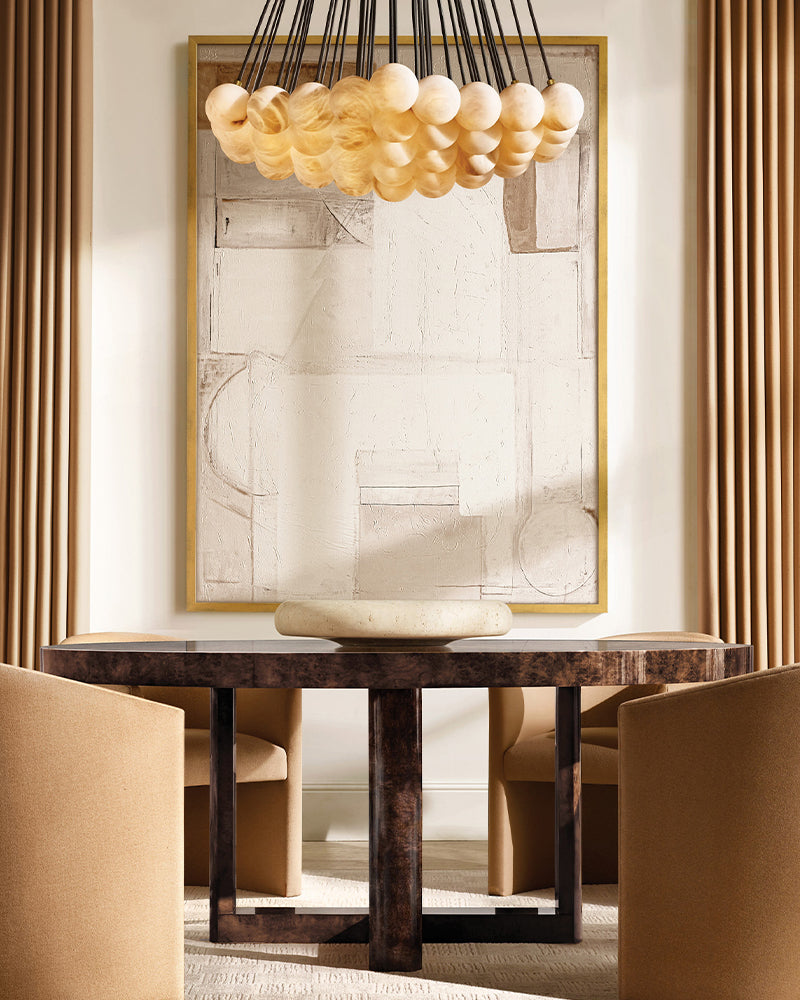 cottage chandelier | cluster globe marble