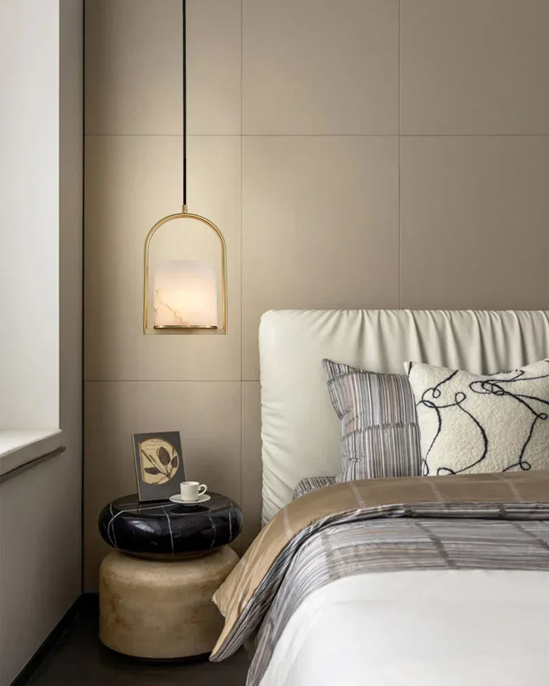 3 lights cluster alabaster dome brass pendant indoor lighting ceiling for kitchen island Modern Pendant lamp