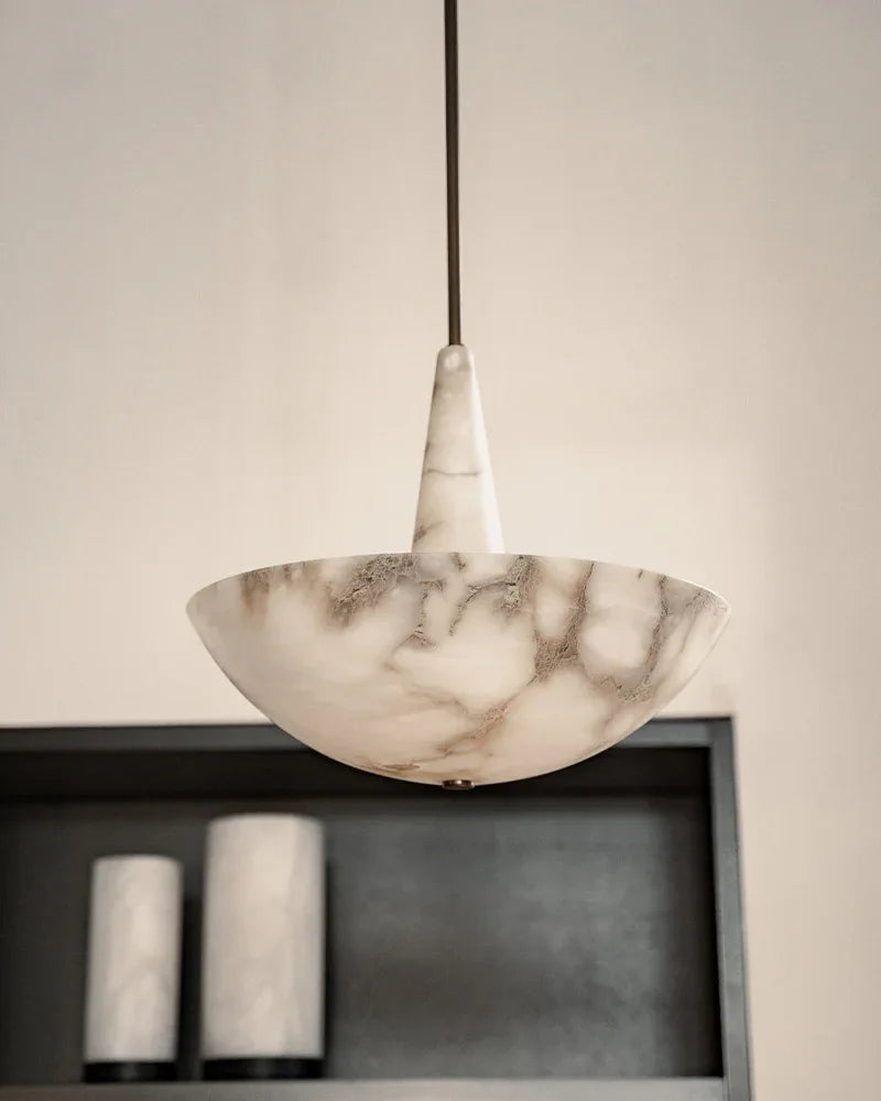 Domus Vintage Alabaster Lamp Round Bowl Ceiling Pendant Lighting Wide 20in 28in Modern Pendant lamp