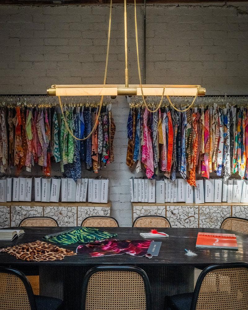 LED Tubular Alabaster Shades Ceiling Pendant Lamp 49" with long chains | Brass Vintage Simple Pendant Lamp