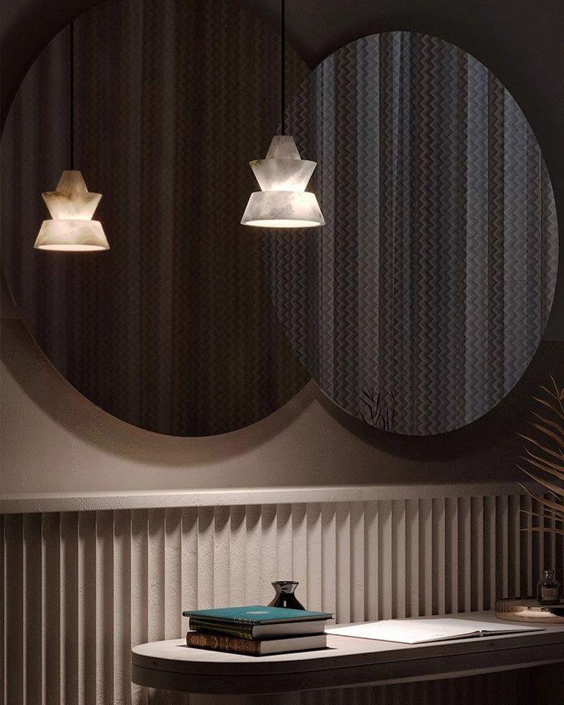 Brianna Alabaster Dining Table Pendant Modern Stacked Conical Pendant Light Modern Pendant lamp