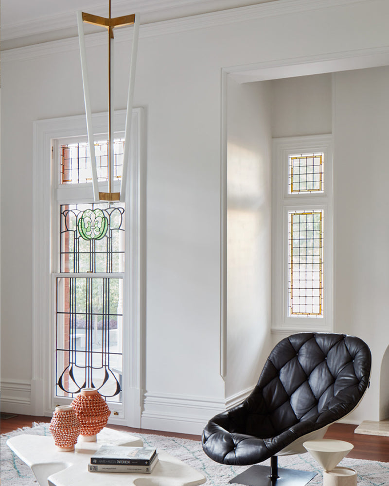 tube pendant lamp gold