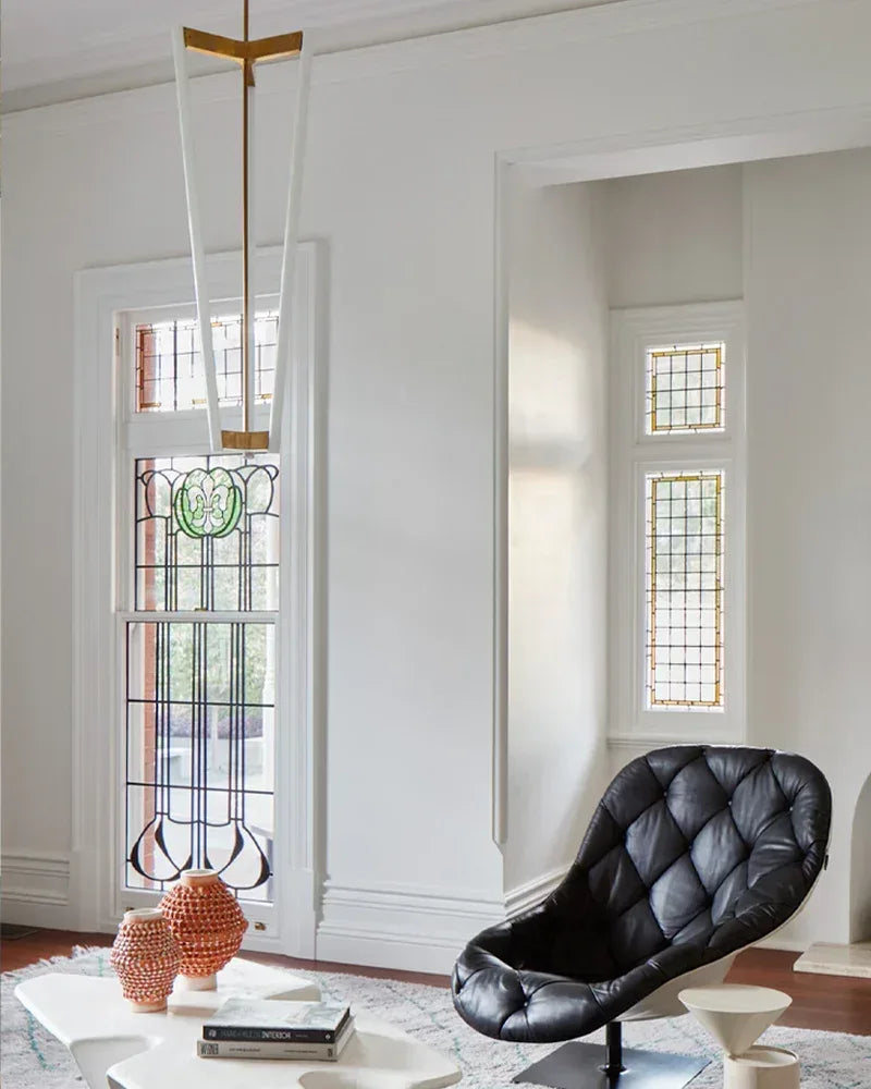 Sleek Modern Lighting Acrylic Pipeline Tube Chandelier Stainless Titanium in Red/Gold/Black Modern Pendant lamp