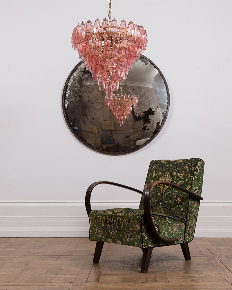 Modern Multi-Layer Murano Colorful Glass Round Chandelier Gold Framework for living room