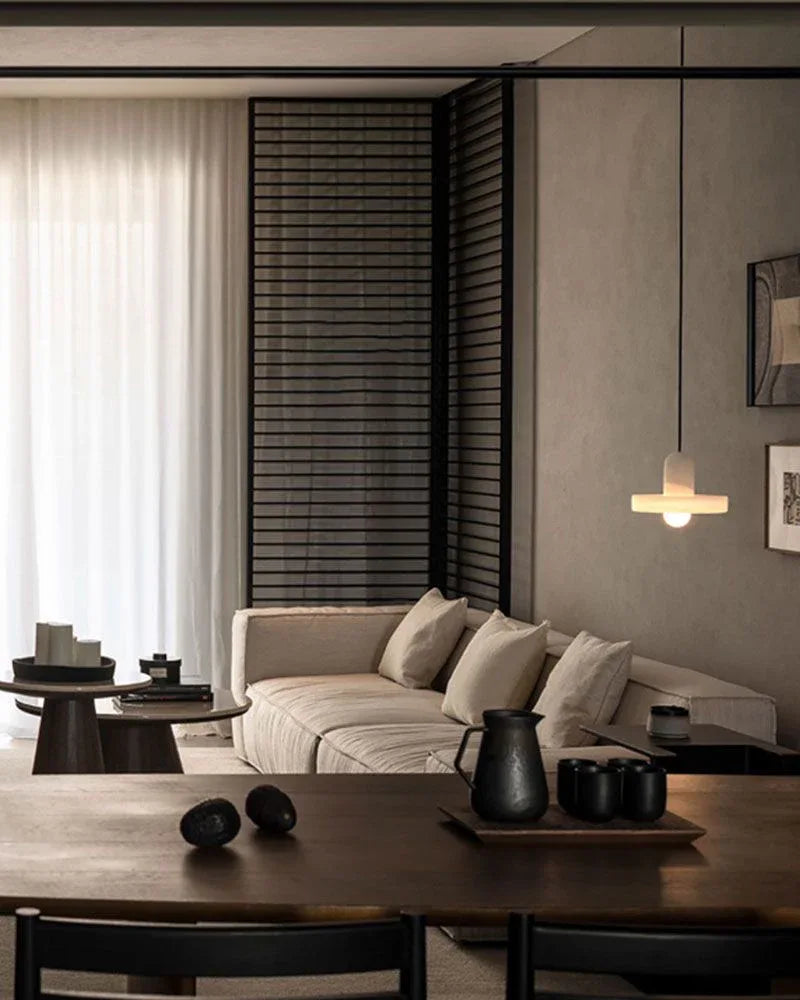 White Alabaster Kitchen Island Pendant Lamp Dia 8Dia 5.9” Height 1-bulb Modern Pendant lamp