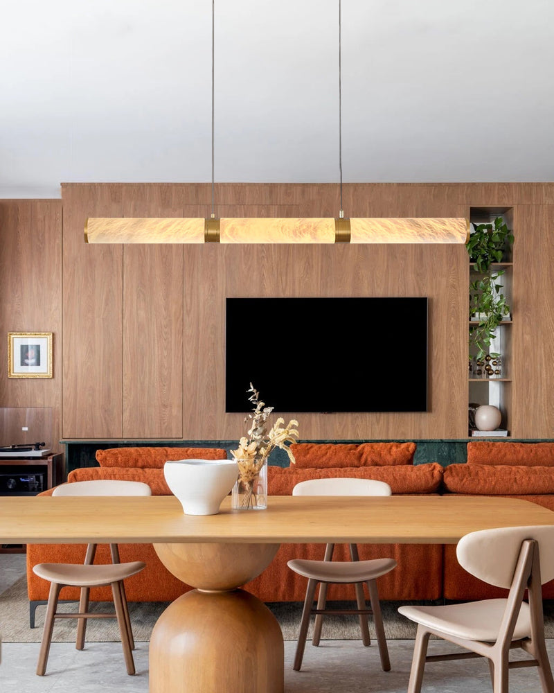 LightsStory Series Geometric Pendant Light | Spiral Sculpture Natural Alabaster stone with solid brass fittings, Aged Brass and Black Metal for Dining Rooms and Entryways Vintage Simple Hanging Lamp