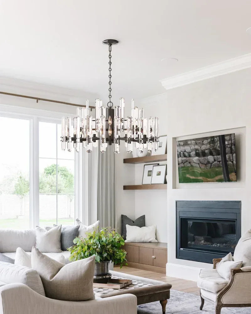 American light luxury Copper Candle Crystal Round Bonnington Chandelier 25“34”40" | 12/15/18-light American chandelier