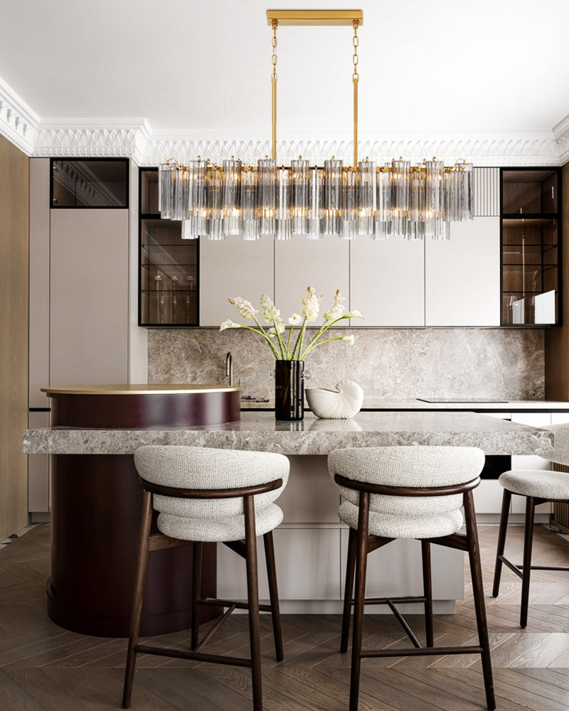 10/14/20/25 light Linear Large Murano Colorful Glass Chandelier in Brass/Chrome Hardwared Luxury Modern Chandelier