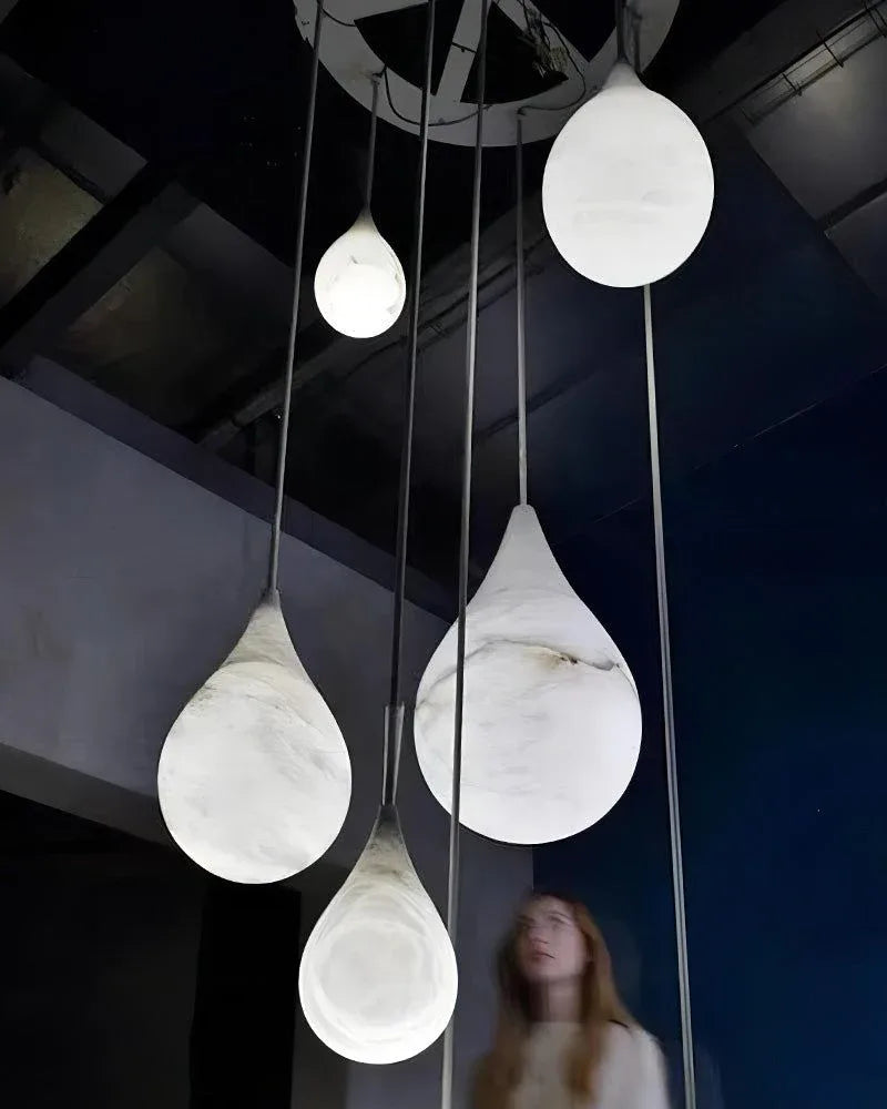 Spanish Marble Droplet Ceiling Dimmer Pendant Lamp 4" 6"for kitchen Island, bedroom Modern Pendant lamp