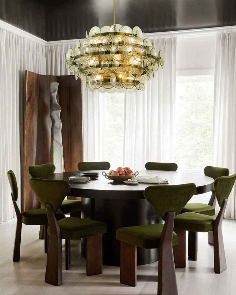 LightsStory Glass Multi-layer Round Chandelier - Art Decor