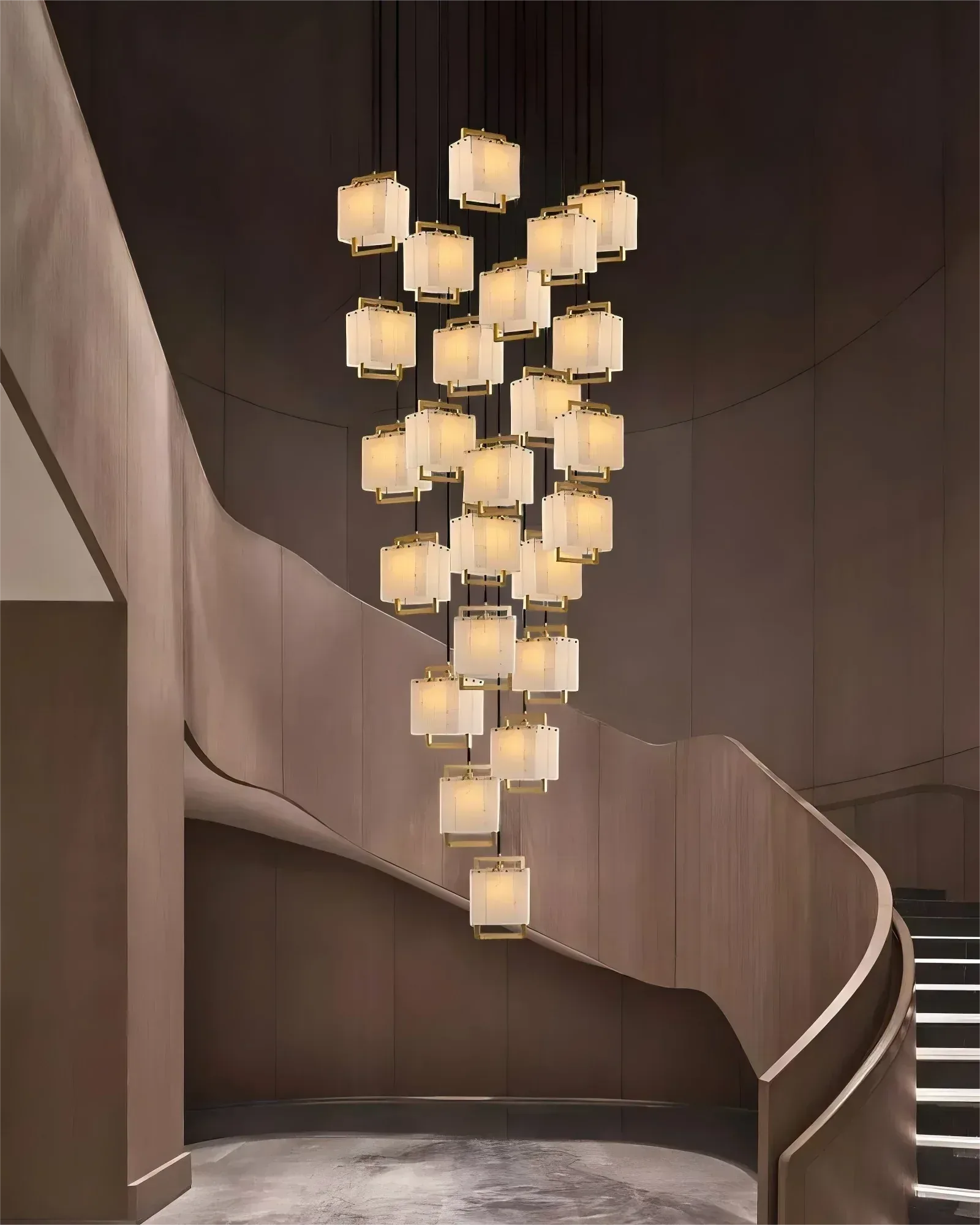 24-Light Cluster Ceiling Pendant Lamps in Adjustable Cable for American foyer Modern Pendant lamp