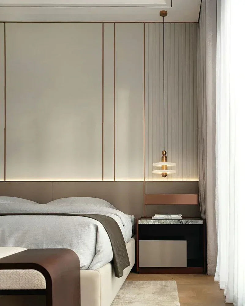 Alabaster Modern Marble Ring Pendant Light For Dining Room, Black/Brass Modern Pendant lamp