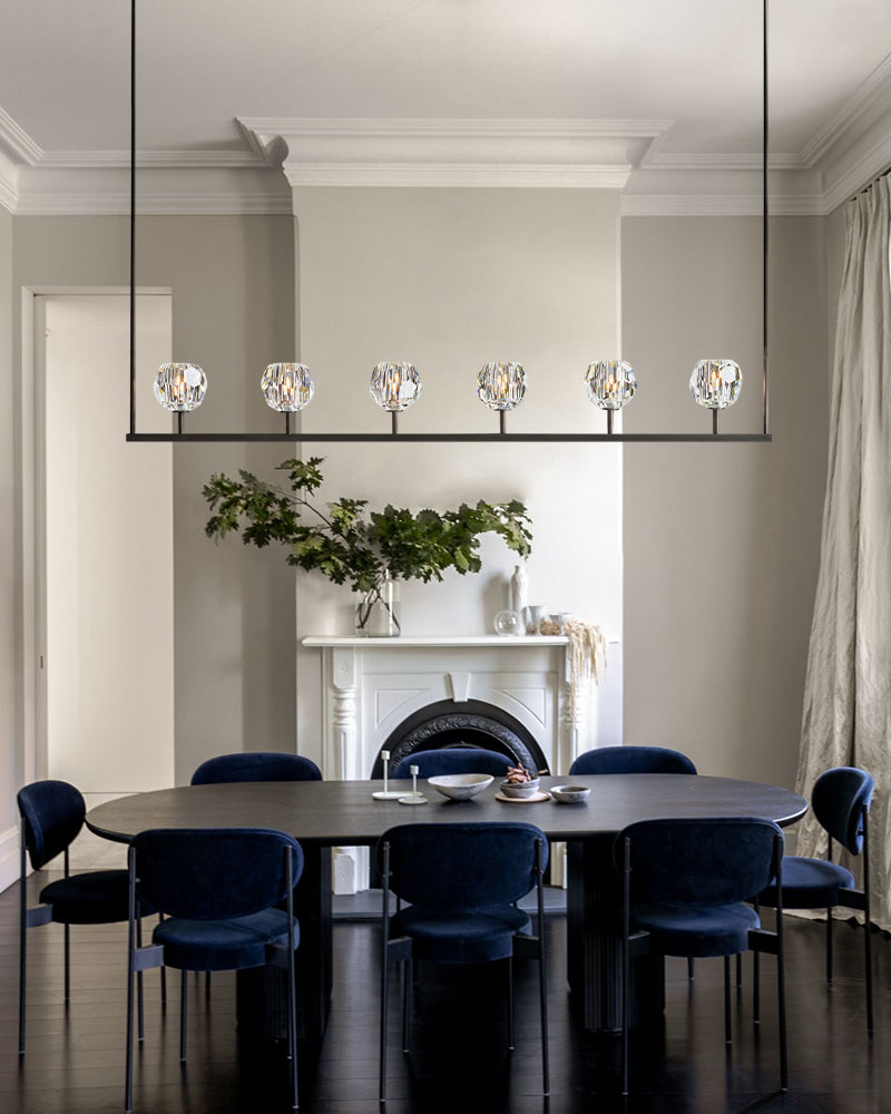 Modern Double Layer Crystal Pendant Lighting with Adjustable Cord for Dining room Modern Pendant lamp