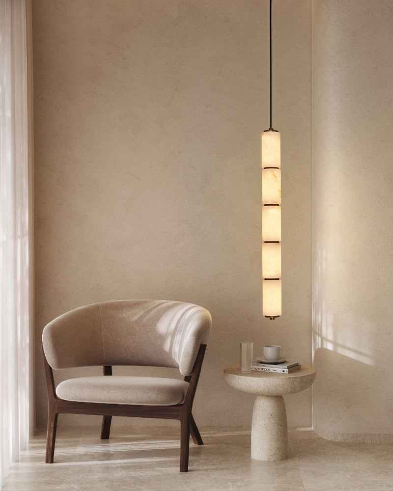 LightsStory Series Linear Chandelier | Natural Handmade Alabaster with Gold Metal Finish for Kitchens Island, Living Rooms and Bedrooms (Copy)