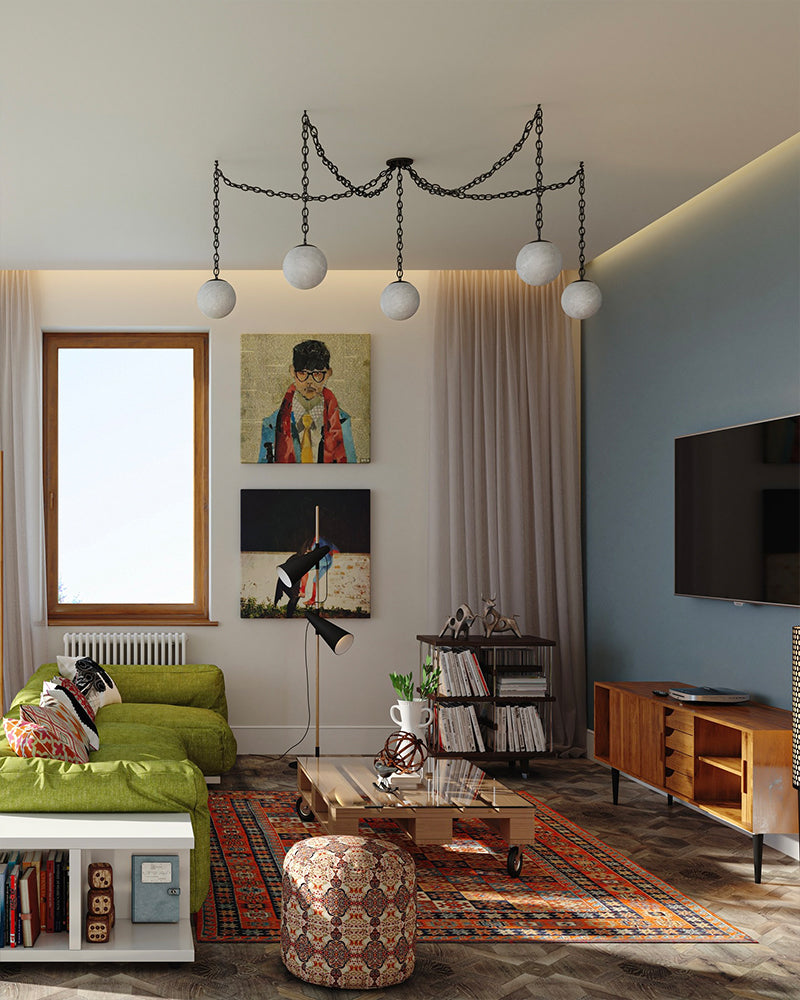 Alabaster Multi Globe Chandelier