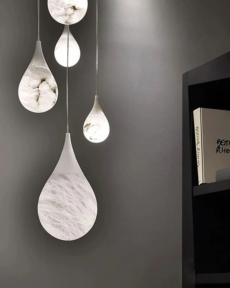 Spanish Marble Droplet Ceiling Dimmer Pendant Lamp 4" 6"for kitchen Island, bedroom Modern Pendant lamp