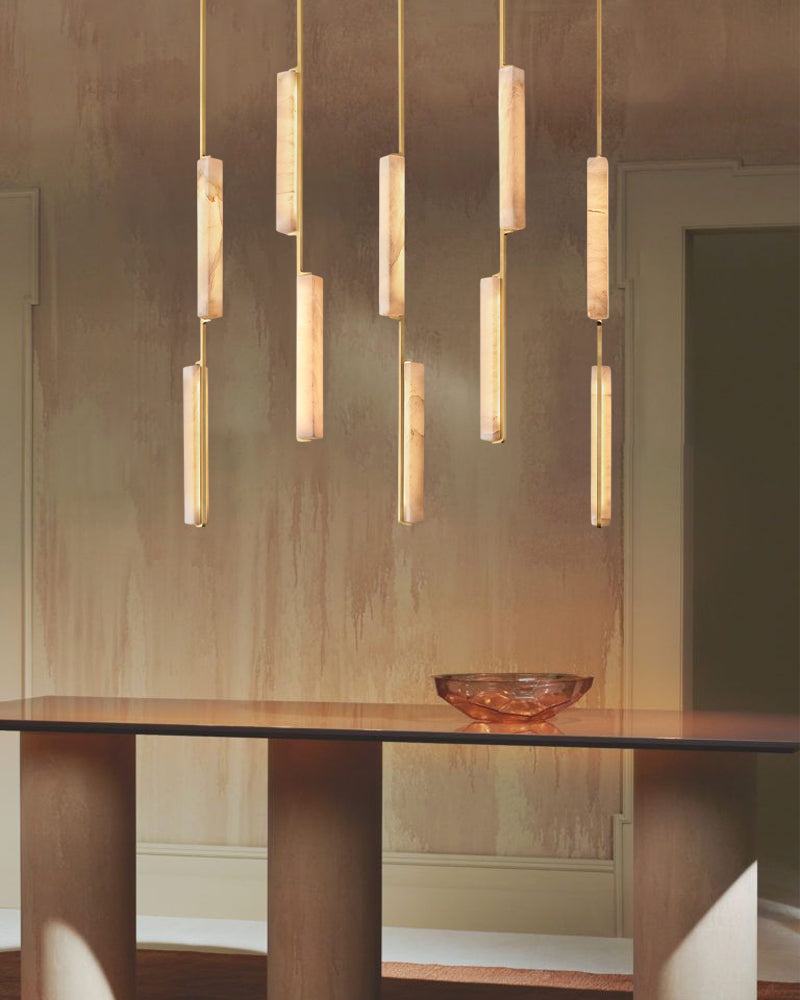 large pendant lighting with alabaster shade