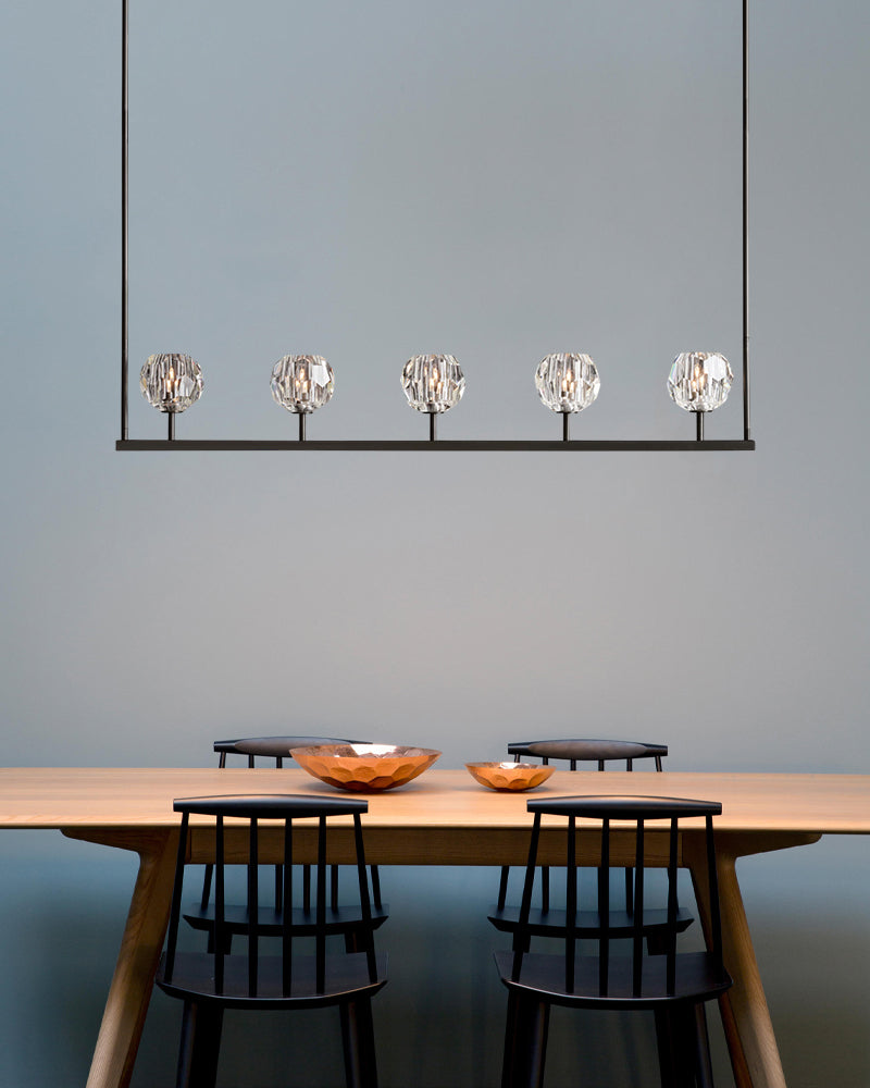 Modern Double Layer Crystal Pendant Lighting with Adjustable Cord for Dining room Modern Pendant lamp