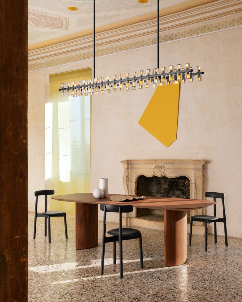 Lacquered Brass/Black Wagon Wheel Arcachon Round Crystal 2 Tier Chandelier For Foyer Entrance