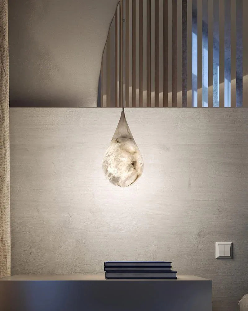 Spanish Marble Droplet Ceiling Dimmer Pendant Lamp 4" 6"for kitchen Island, bedroom Modern Pendant lamp