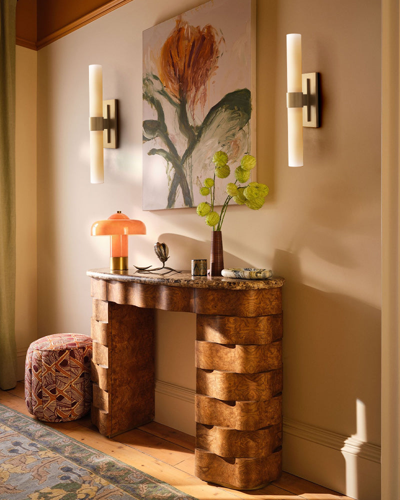 Ravelle Milk Glass Double Sconce
