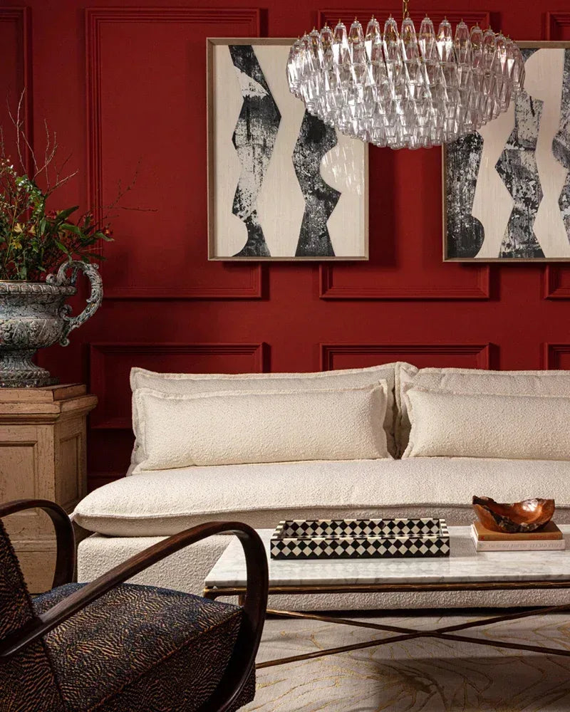 Hand Blown Tier Glass Large Murano Chandelier 24"31"40" | Amber Glass American Vintage chandelier lamp