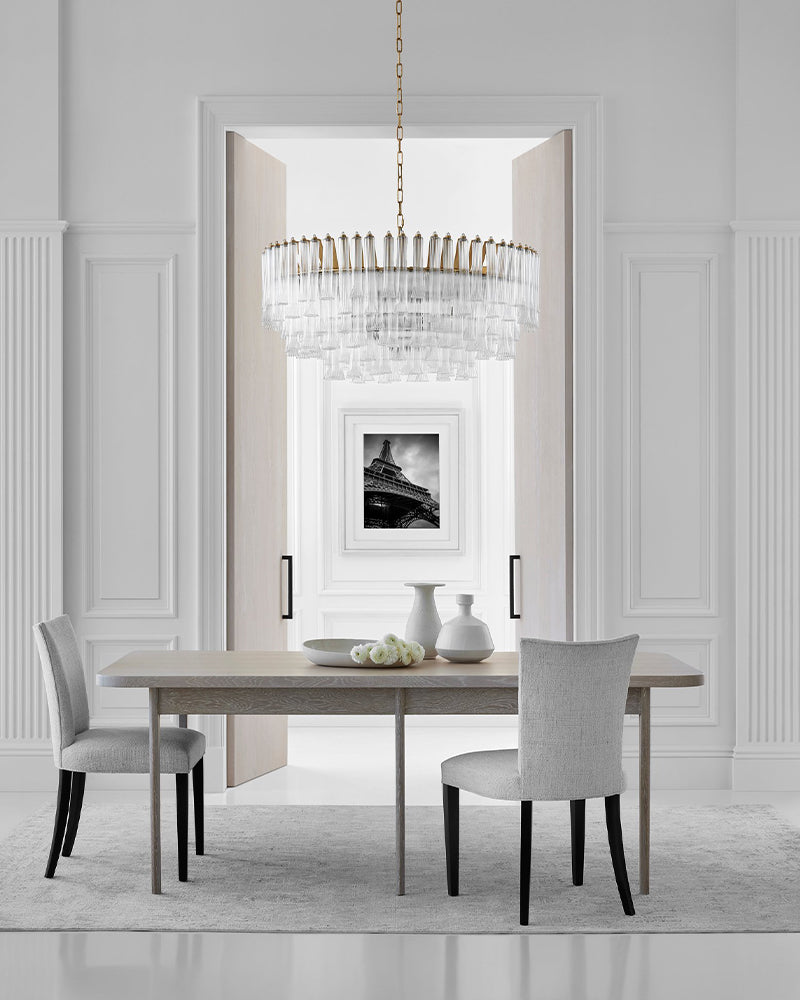 8/12 Light 40" Wide LED Lorelei Round Tiered Glass Chandelier use for Foyer Staircase