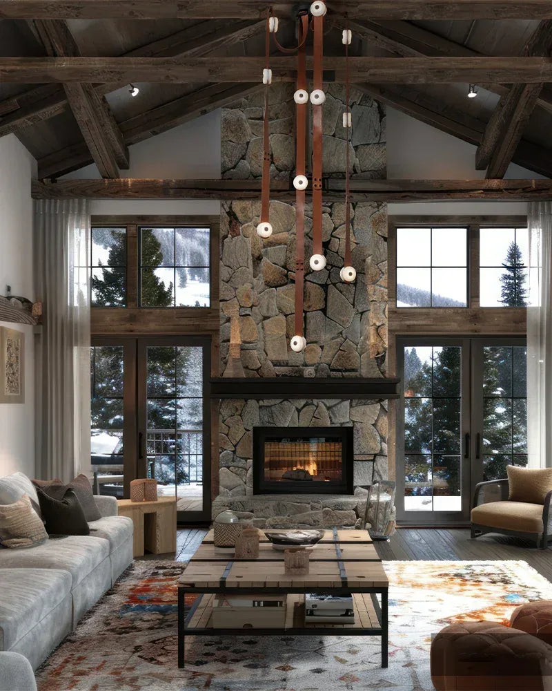 Modern Brass LED Alabaster Snaps Wall Sconce with Leather straps in Brown/Black/White Finish Brass Aged Wall Sconces