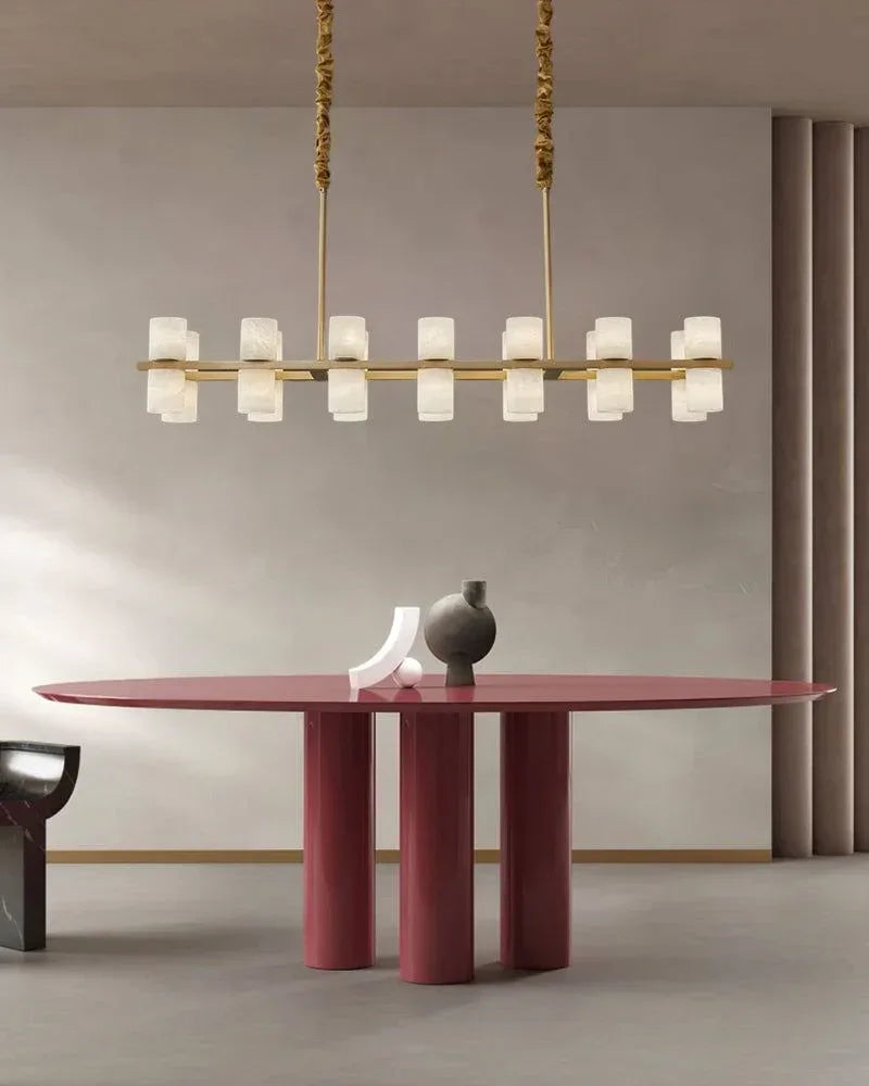 12 Lights Wide Linear Chandelier 40" 48" Warm Brass Indoor Lighting Chandeliers Modern Pendant lamp