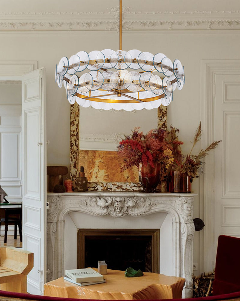 LightsStory Glass Multi-layer Round Chandelier - Art Decor