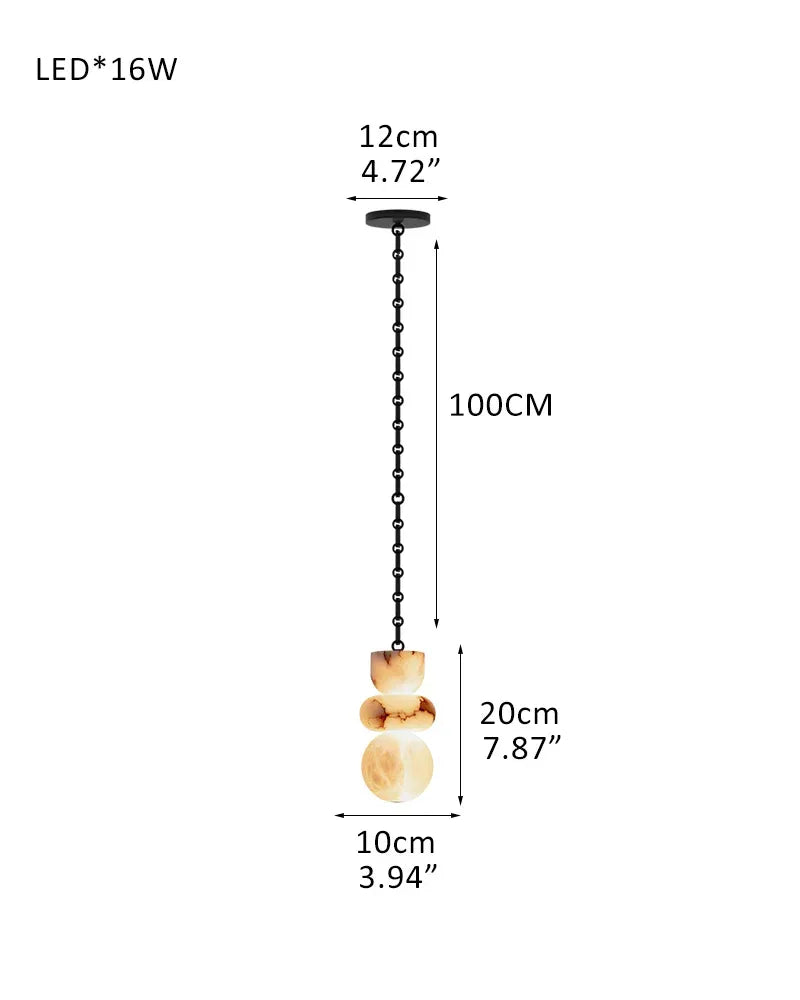 7 lights 6" Wide Multi Light LED Pendant Light Fixtures white alabaster indoor lighting 1 light-D10*H20CM D4"*H8" Black Modern Pendant lamp