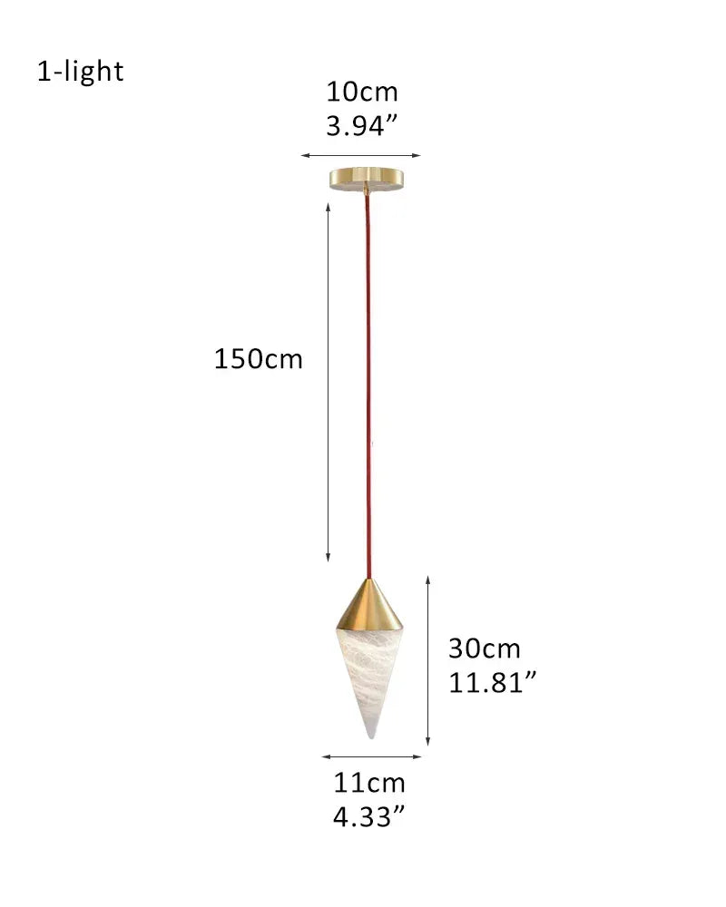 American Coastal Conical Cluster Alabaster Dome Ceiling Brass&Black Pendant Light 1-light-D11*H30CM D4.33"*H11.81" White + Gold Modern Pendant lamp