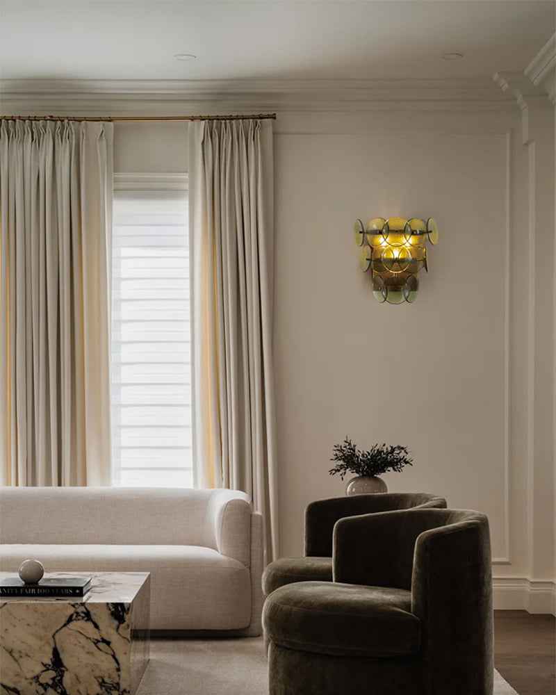LightsStory Handcraft Glass Mutil-layer Cylindrical Wall Sconces
