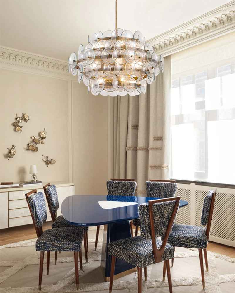 LightsStory Glass Multi-layer Round Chandelier - Art Decor