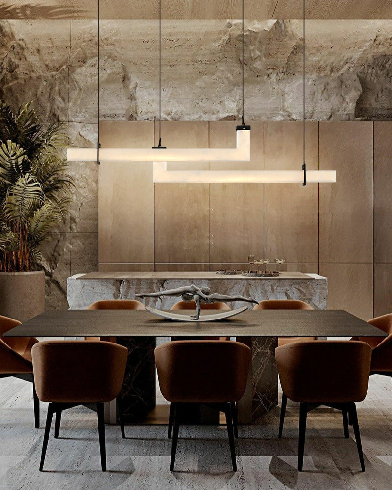Leather Modern & Contemporary double line Pendant Light Designs