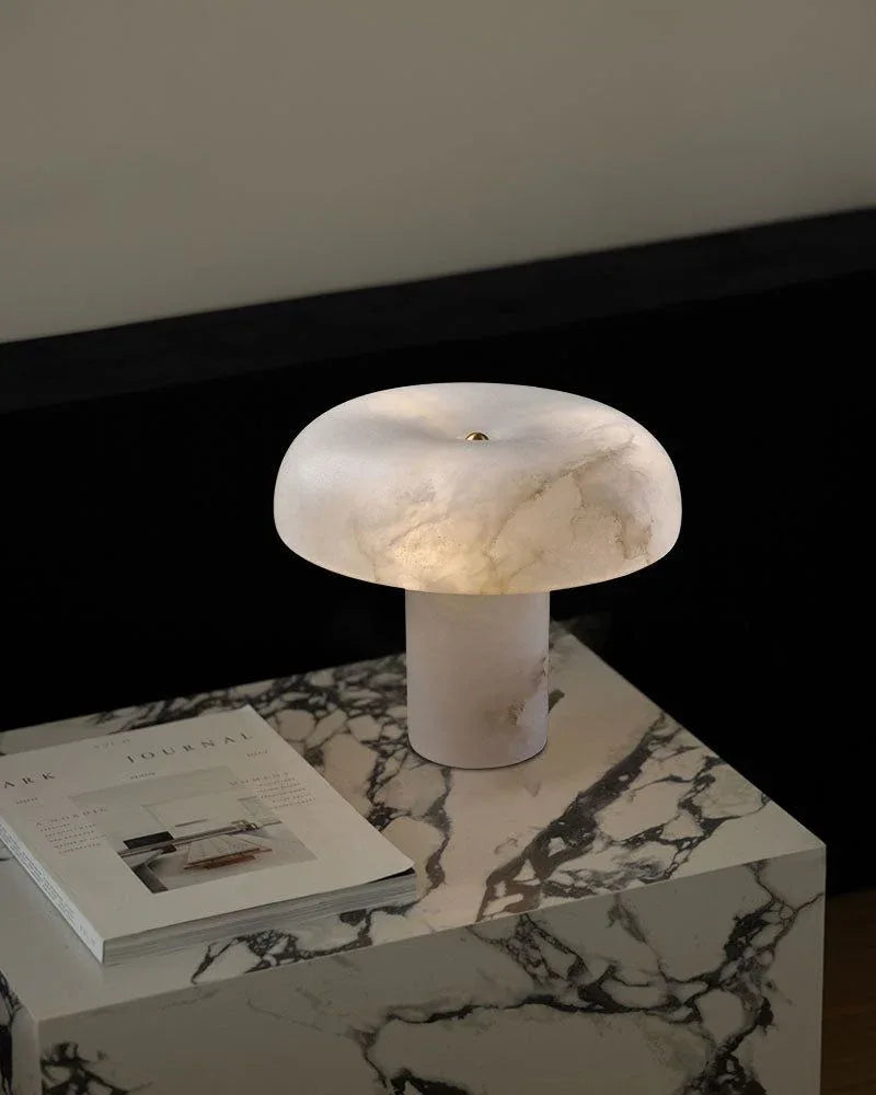 Modern Alabaster Mushroom Bedside Table Lamp Warm White Indoor Lighting Table lamp