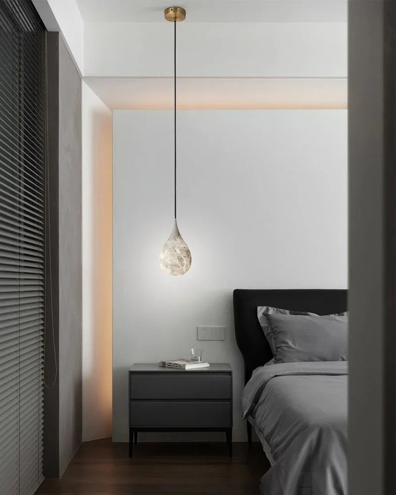 Spanish Marble Droplet Ceiling Dimmer Pendant Lamp 4" 6"for kitchen Island, bedroom Modern Pendant lamp